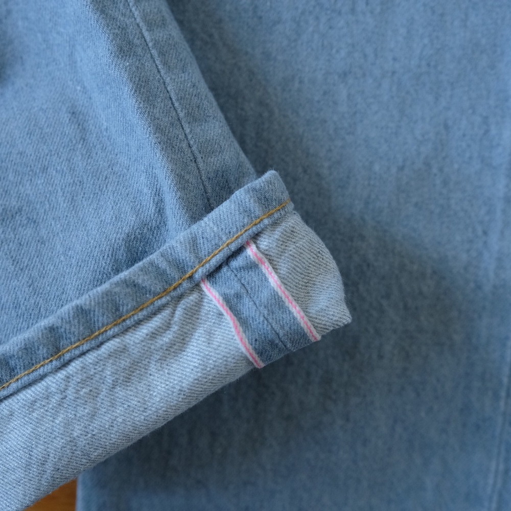 NAKED & FAMOUS DENIM Super Guy Stone Blue Recycled Selvedge Jeans Mens Size 34 - Picture 11 of 14